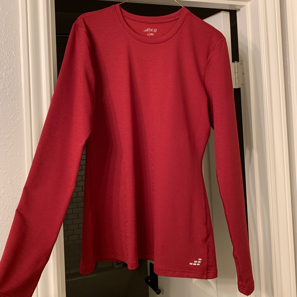 Women’s BCG Fitted Crimson Long Sleeve Shirt
